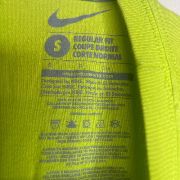 Nike men’s neon yellow tshirt sz small - Picture 4 of 6